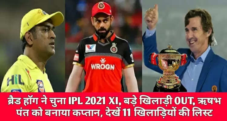 ब्रैड हॉग का बेस्ट IPL 2021 XI, धोनी, कोहली, रोहित और मैक्सवेल OUT, ऋषभ पंत को बनाया कप्तान, देखें लिस्ट