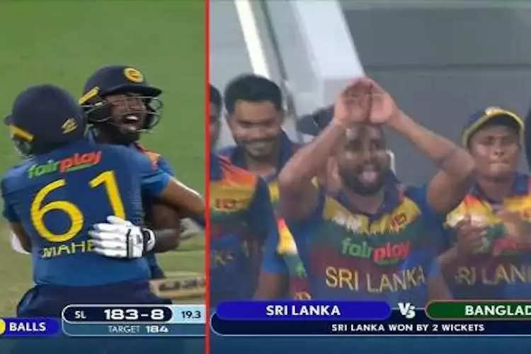 sl vs ban srilanka win the match