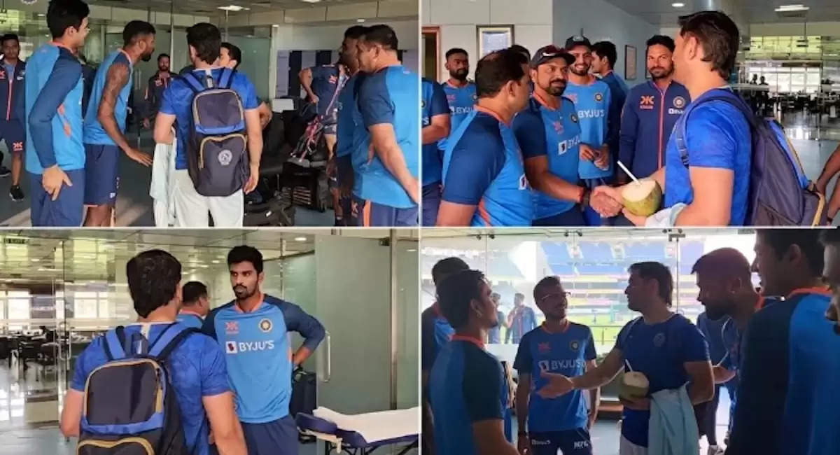 ms dhoni meet indian players at ranchi